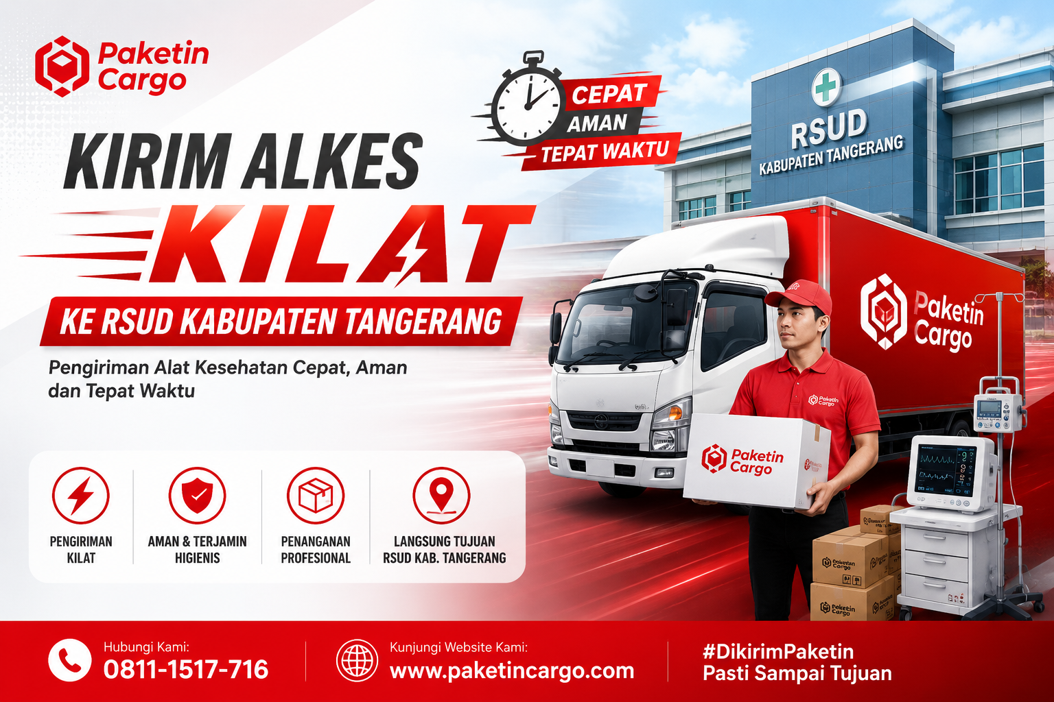 Kirim Alkes Kilat ke RSUD Kabupaten Tangerang